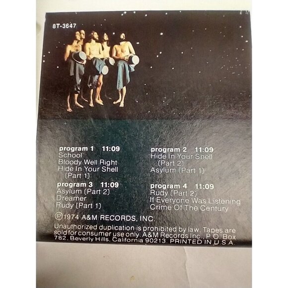 SUPERTRAMP Crime of the Century - 8 Track - Tested - Picture 4 of 6